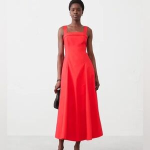Banana Republic Poplin Cross Back Mido Dress
Size 4